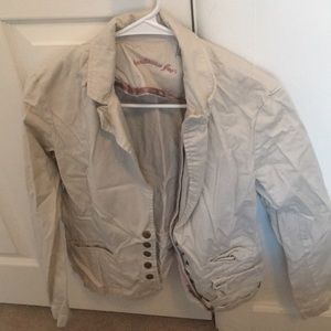 Tan blazer with buttons